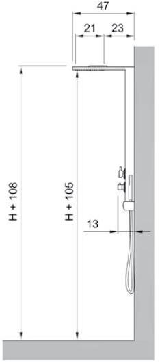 Samo Душевая стойка из нержавеющей стали с лейкой Eclettica sun-id-1430594 - Вид №6