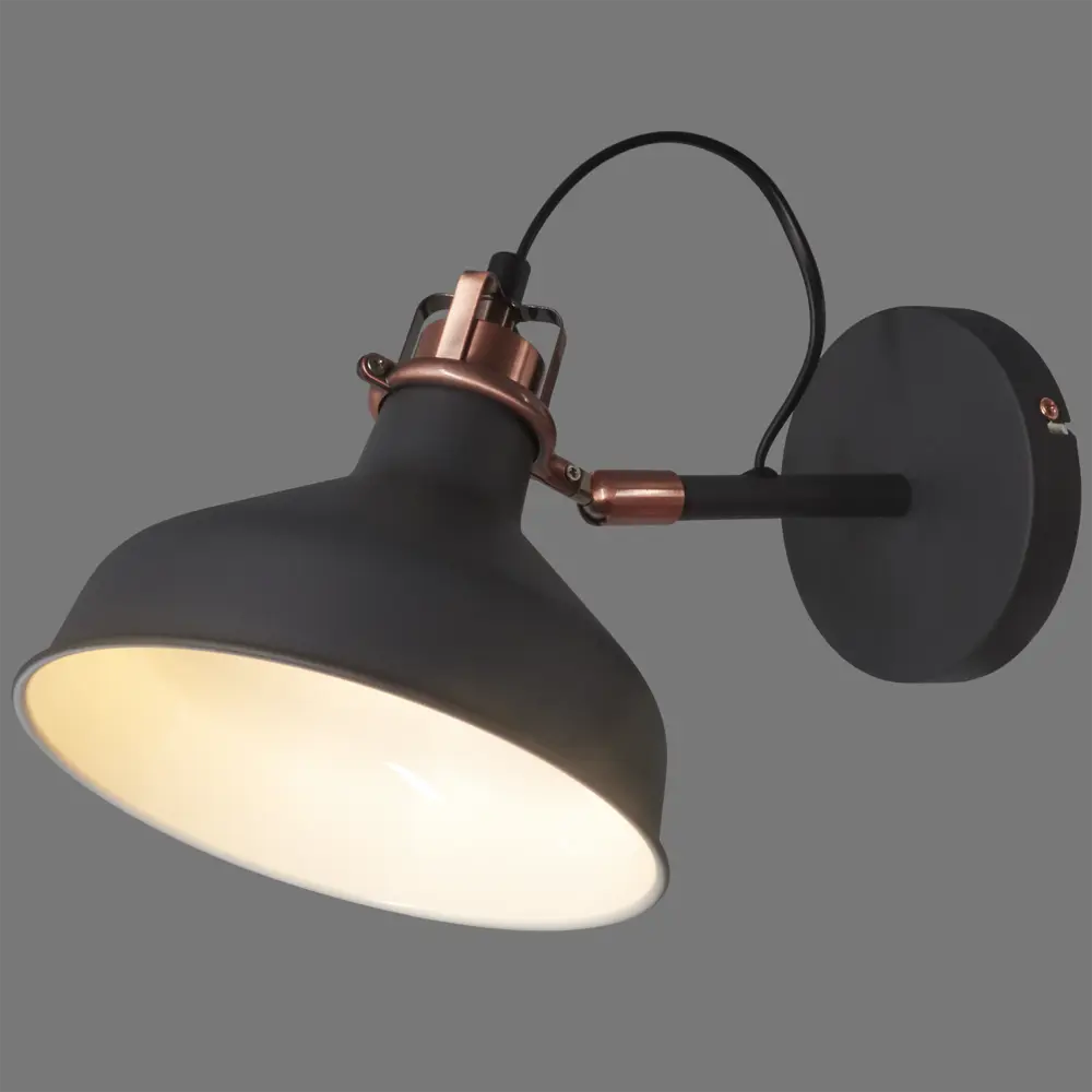 Бра Amsterdam WML-425 1xE27x40 Вт металл цвет чёрный CAMELION STLM-2072586 - Вид №2