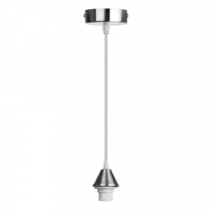 18212853 Подвесной светильник круглый 1xE27х75Вт, металл, никель