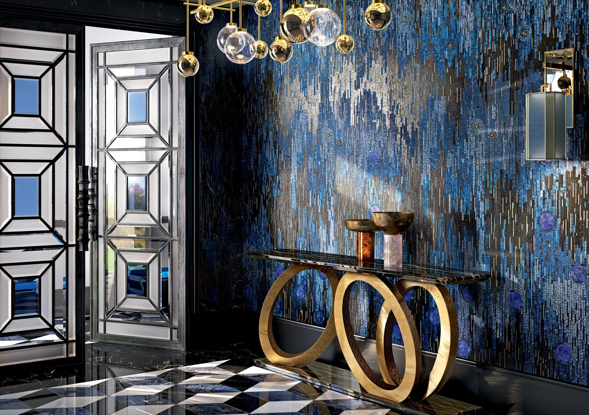 Мраморный консольный стол Sicis Fluxus ARCH-00043995 - Вид №3