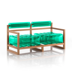 MOJOW Диван YOKO WOOD Crystal Зеленый CYKCB03VC