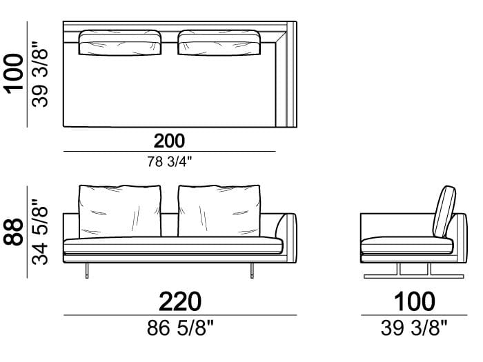 Тканевый диван с полуостровом Arketipo MOSS ARCH-00121787 - Вид №18