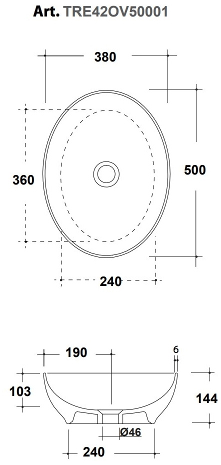 Накладная раковина на столешницу  овальная Olympia Ceramica LAVABI D'ARREDO sun-id-1375192 - Вид №9