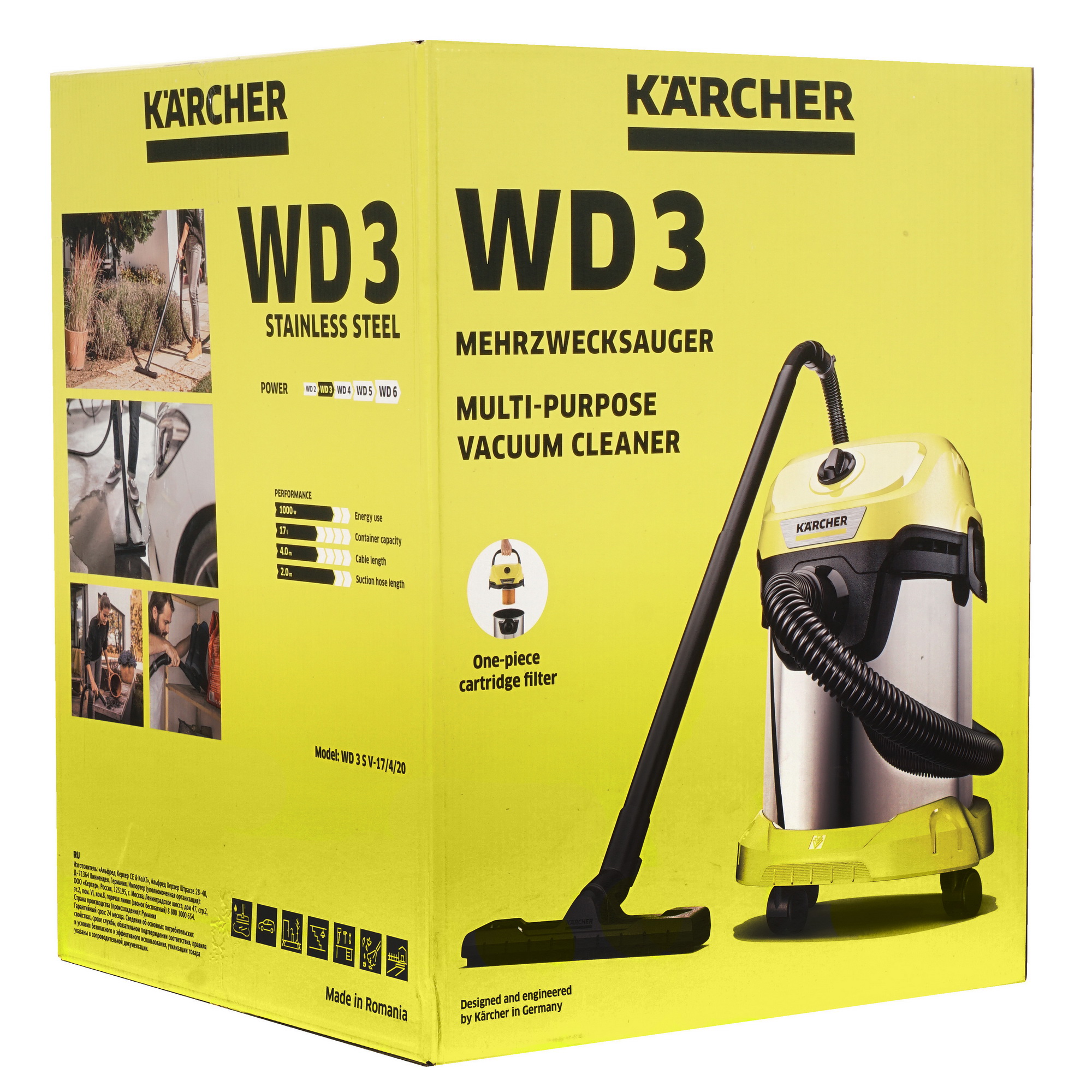 Хозяйственный пылесос  Karcher WD 3 S V-17/4/20 5370595 STDN-0149537 - Вид №11