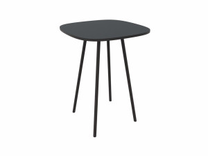 Высокий квадратный стол из стали и дерева