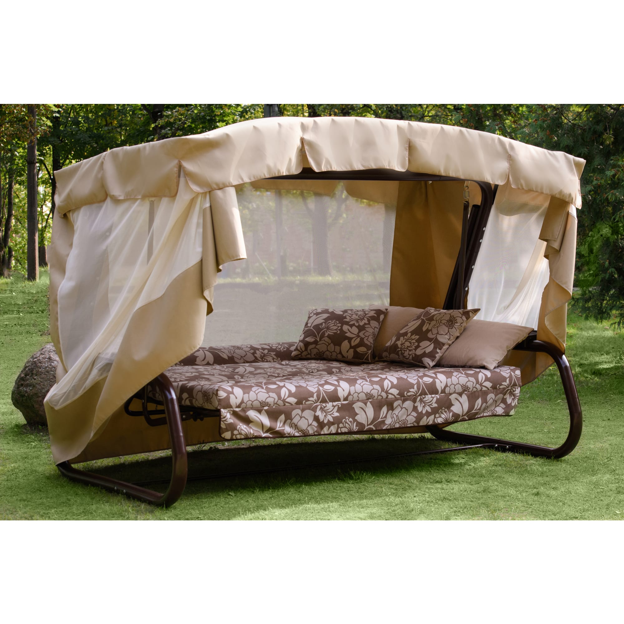 83672951 Качели садовые Мерелин 4-х местные (до 450 кг) коричневый Santreyd  - Вид №2