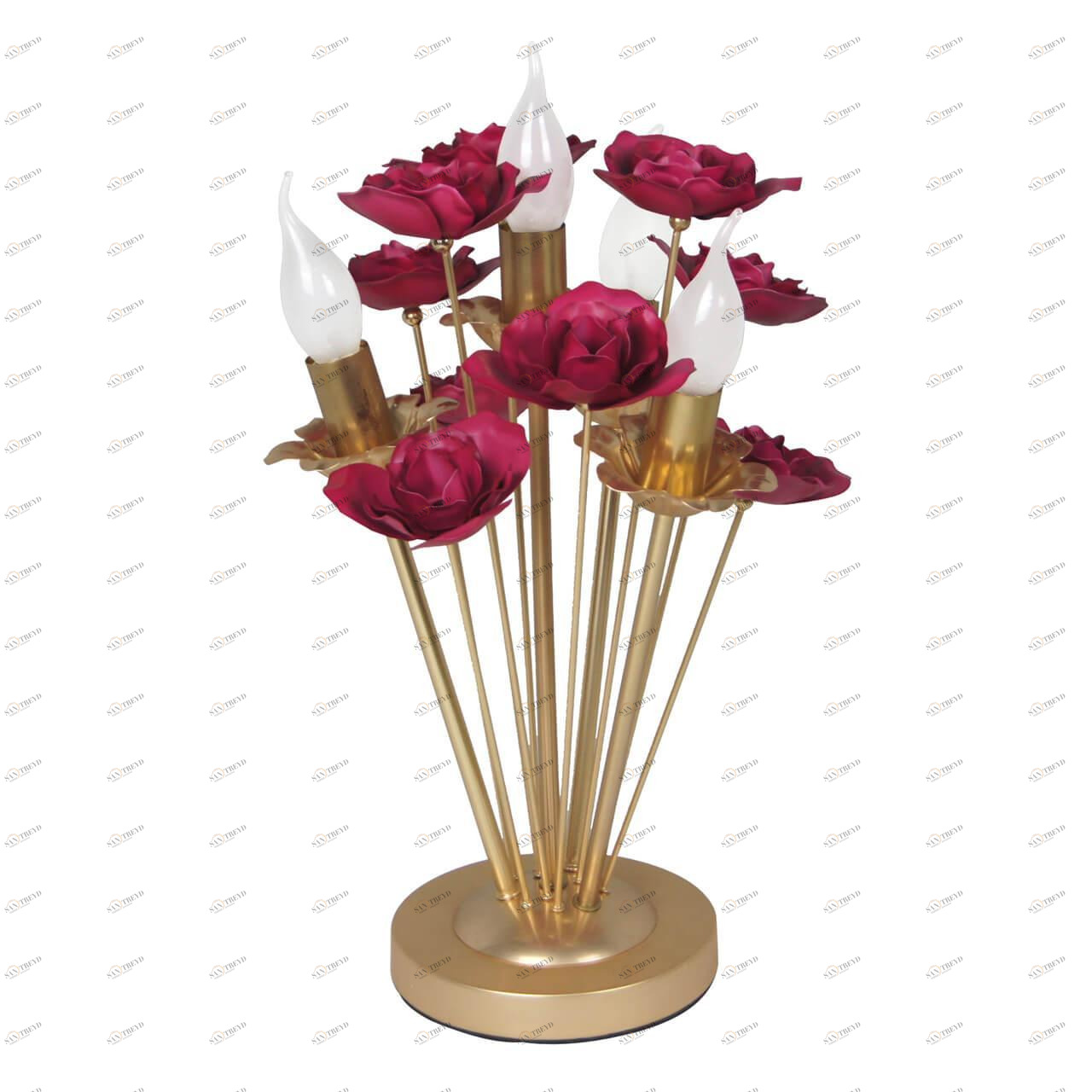 Настольная лампа MW-Light Розенхейм 615031404 MW-LIGHT ФЛОРИСТИКА 195163 Золото;красный 