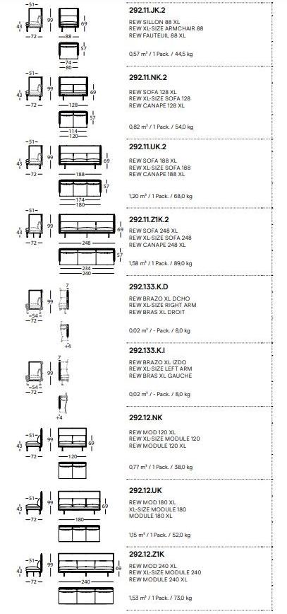 Sancal Диван из ткани с розеткой и usb Rew sun-id-1382285 - Вид №3