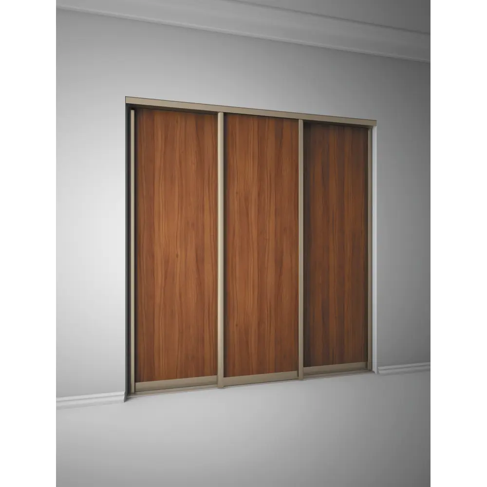 Дверь-купе Spaceo 2455x604 мм высота проема 2500 мм ЛДСП цвет орех антик/шампань Spaceo home STLM-2148919 - Вид №4