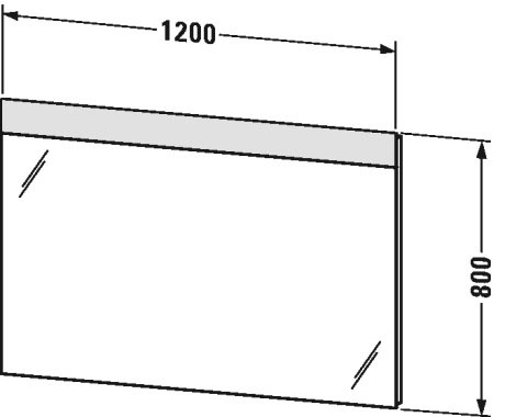 DS747003737 DuraStyle Зеркало с подсветкой Белый алюминий, декор Duravit - Вид №1