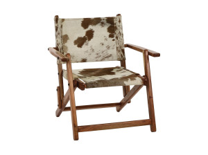 Кресло из коровьей кожи с подлокотниками