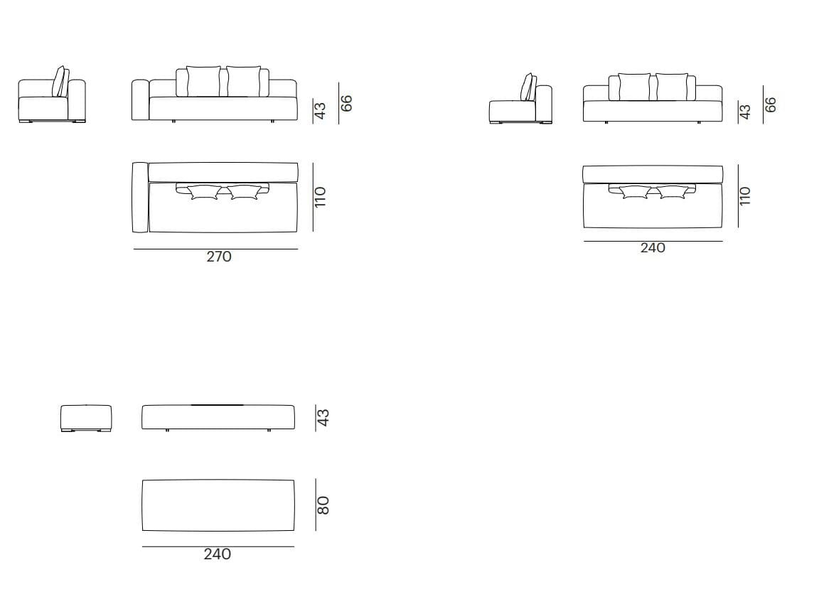 Ткань сад диван Exteta Эльба ARCH-00086973 - Вид №43