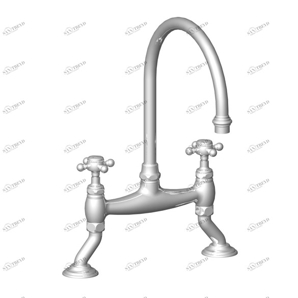 1141 Смеситель для мойки на 2 отверстия / поперечное сечение / без слива, HORUS Range Julia Victoria 