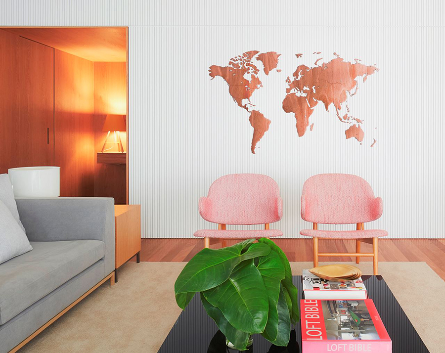 19-13 Карта-пазл wall decoration exclusive, 180х108 см, африканское сапеле Mimi  - Вид №1