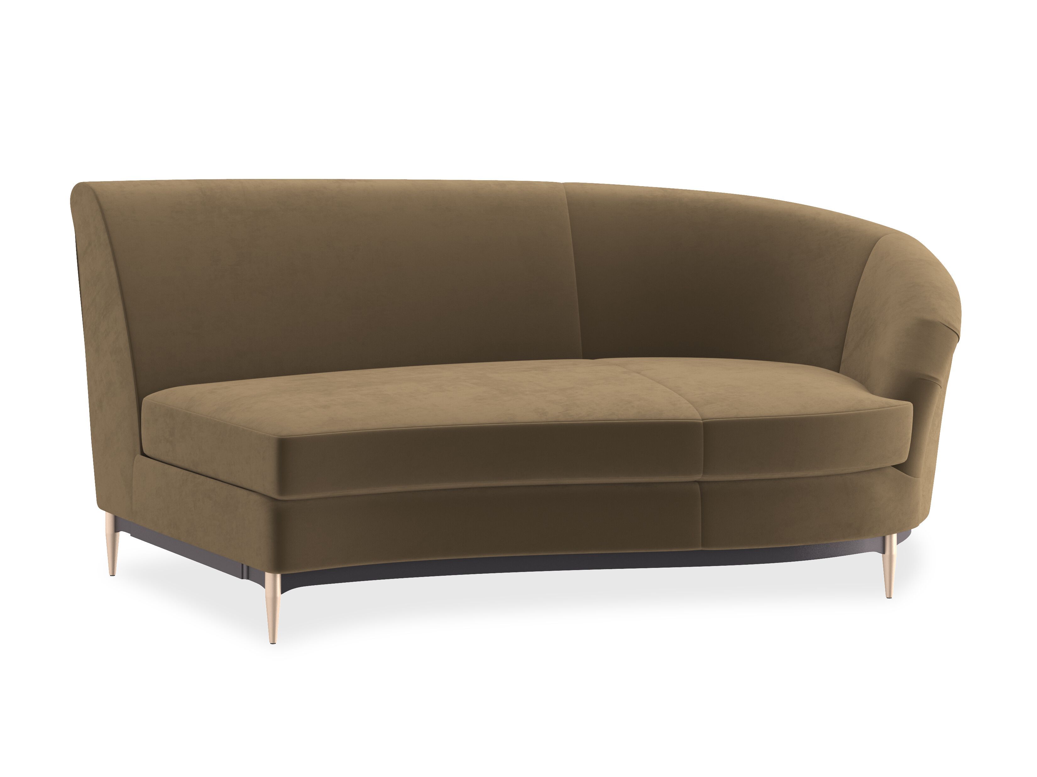 2-местный бархатный изогнутый диван Caracole Three'S Company Laf ARCH-00068126