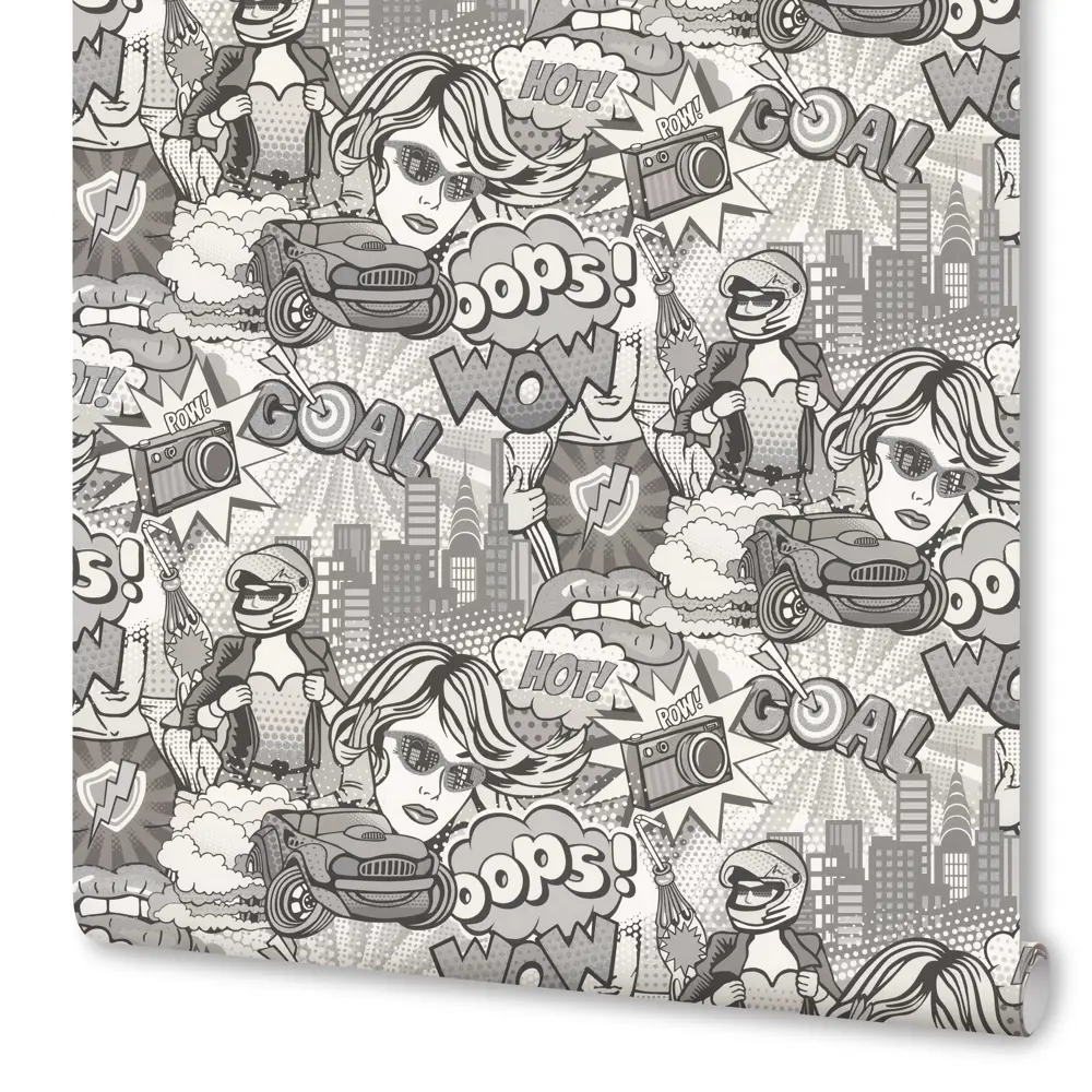 Обои флизелиновые Артекс Поп Арт серые 1.06 м 10700-02 STLM-2158297