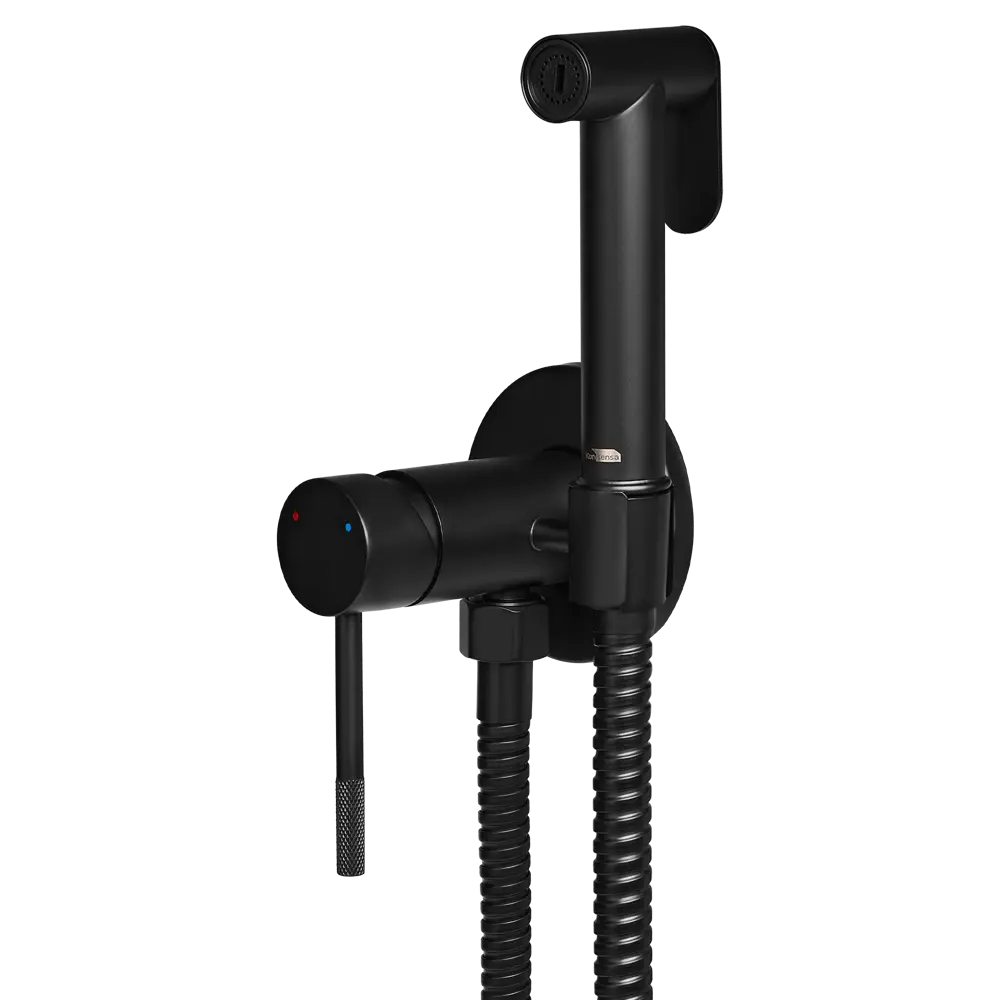 Гигиенический душ KONSENSA Терни скрытый монтаж набор со смесителем цвет черный STLM-2096323