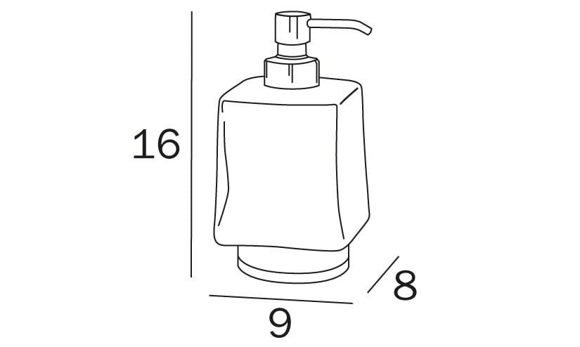 Дозатор мыла из матового стекла INDA® ARCH-00069188 - Вид №2