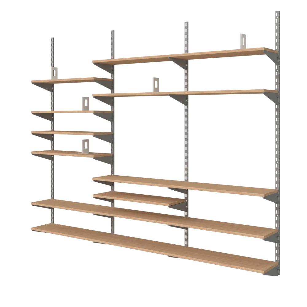 Кронштейн Spaceo 47 см для двурядной направляющей нагрузка до 55 кг цвет серый STLM-2078147 - Вид №8