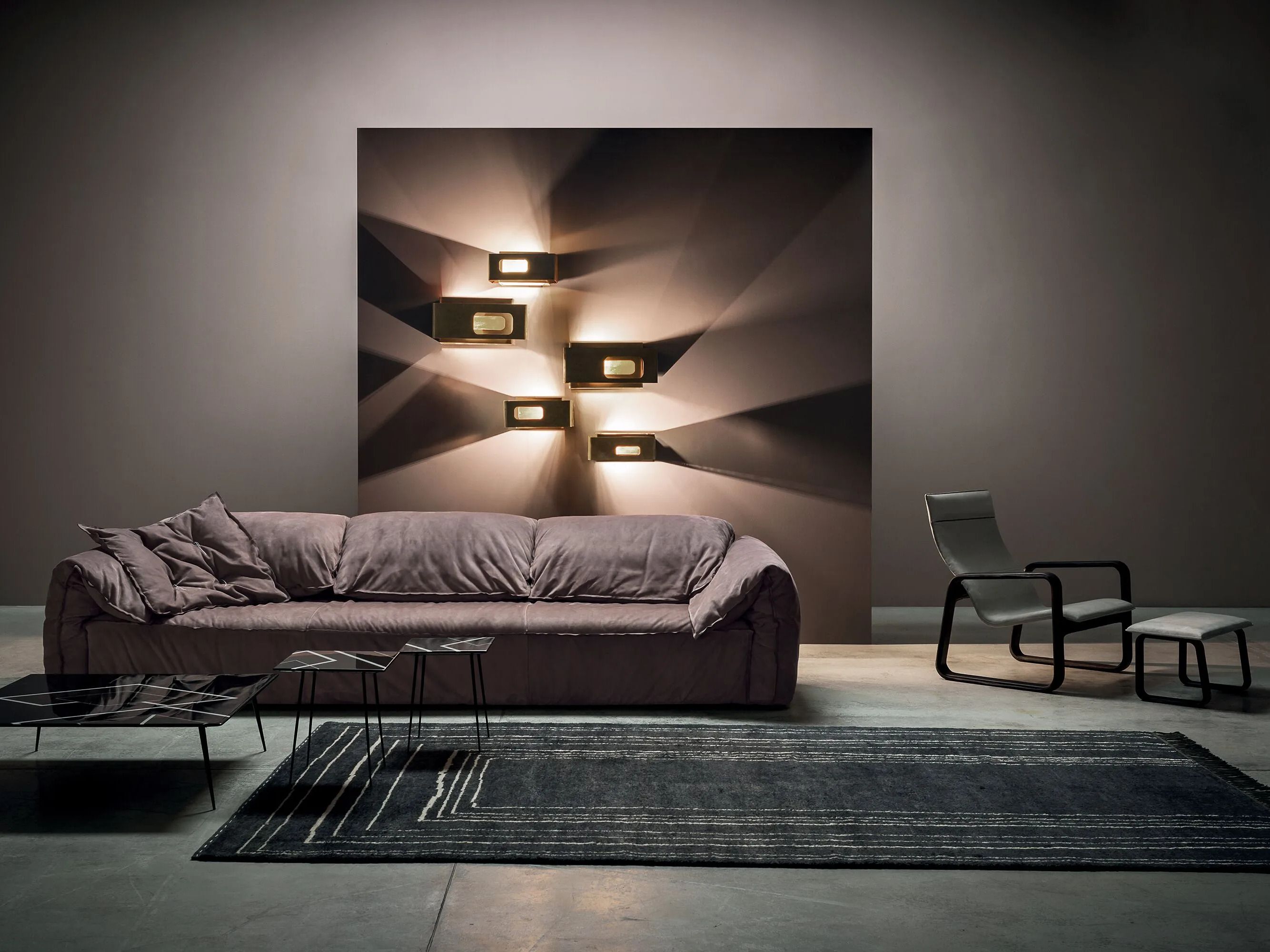 Кожаный линейный диван Baxter Касабланка ARCH-00109262 - Вид №1