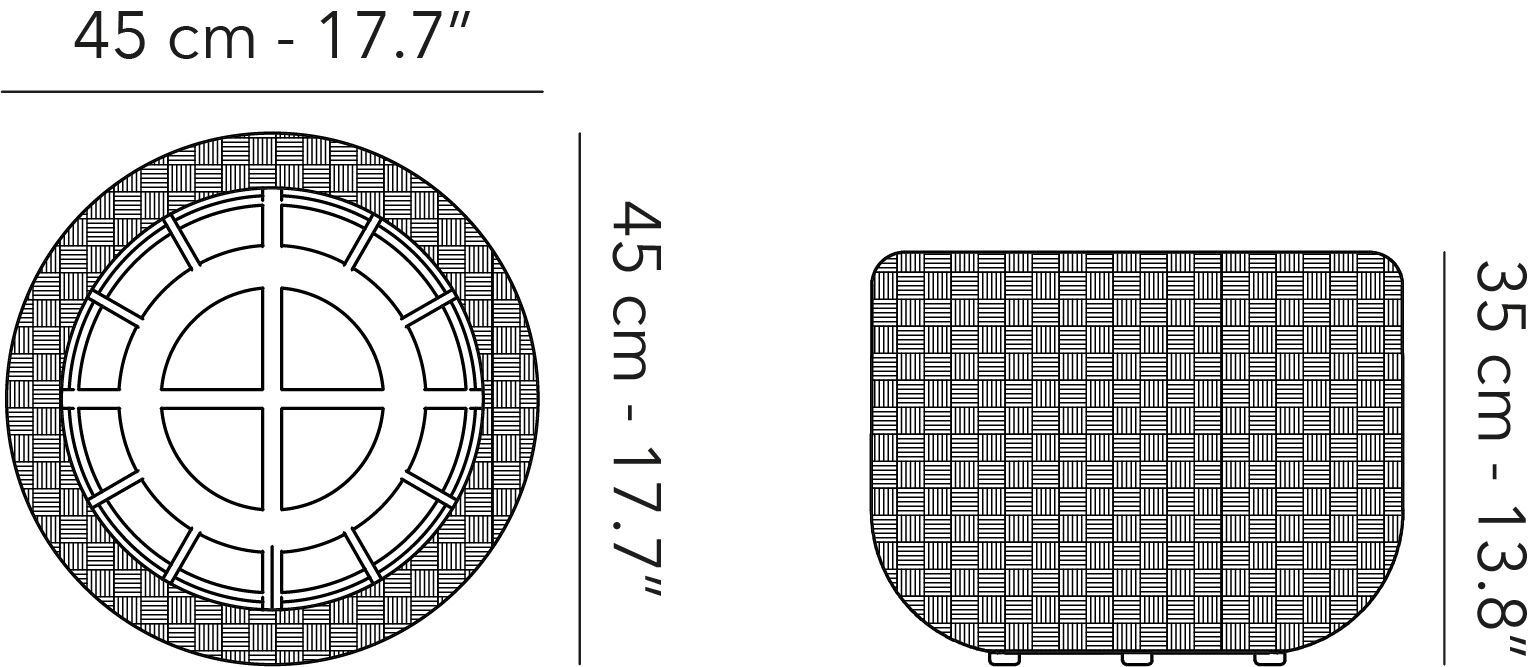 Плетеный садовый горшок Jardinico ARCH-00091636 - Вид №3