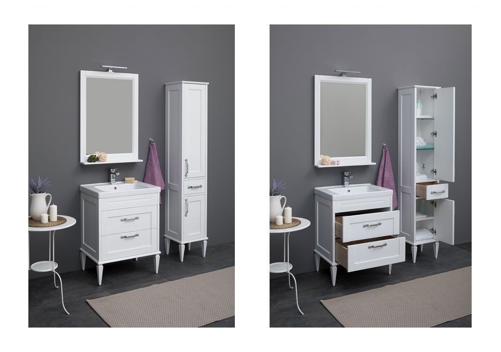 Тумба под раковину Aquanet Денвер 65 белый sun-id-270513 - Вид №4