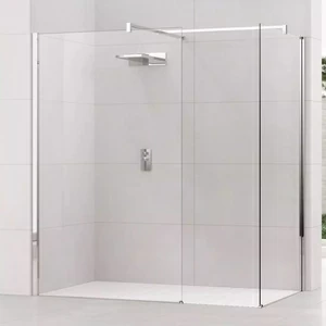 Novellini. Душевой уголок 80x80 см H+H с хромированным профилем KUADRA
