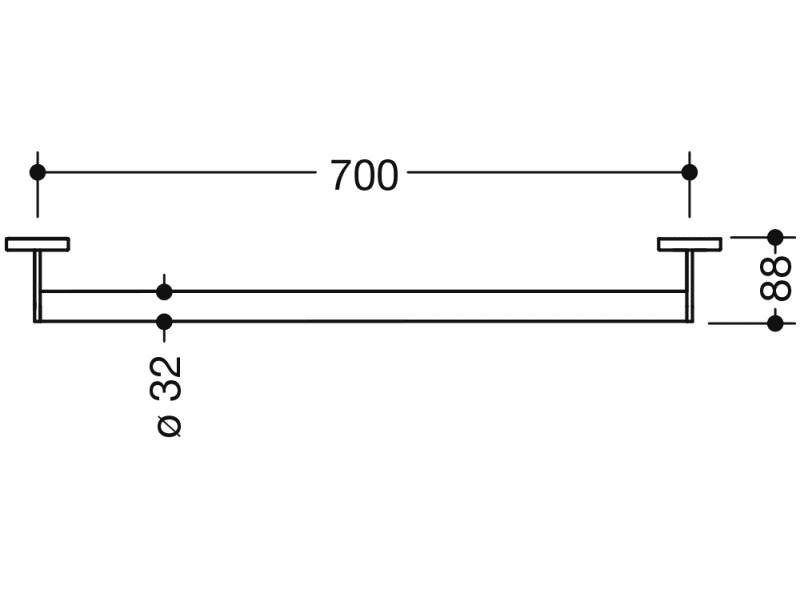 900.36.00440 ручка для захвата HEWI System 900 - Вид №1