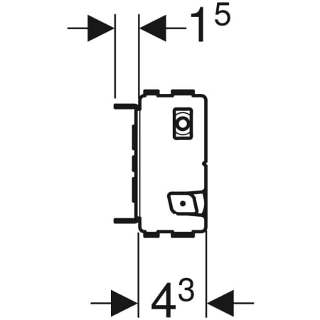 461.740.00.1 Траверса Geberit GIS для настенного смесителя наружного монтажа, 153 см, с двумя поводами воды Geberit  - Вид №3