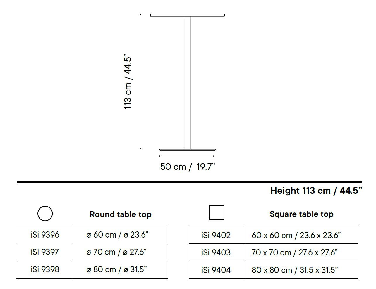 Высокий садовый стол из стали с порошковым покрытием iSimar Bora ARCH-00027787 - Вид №2