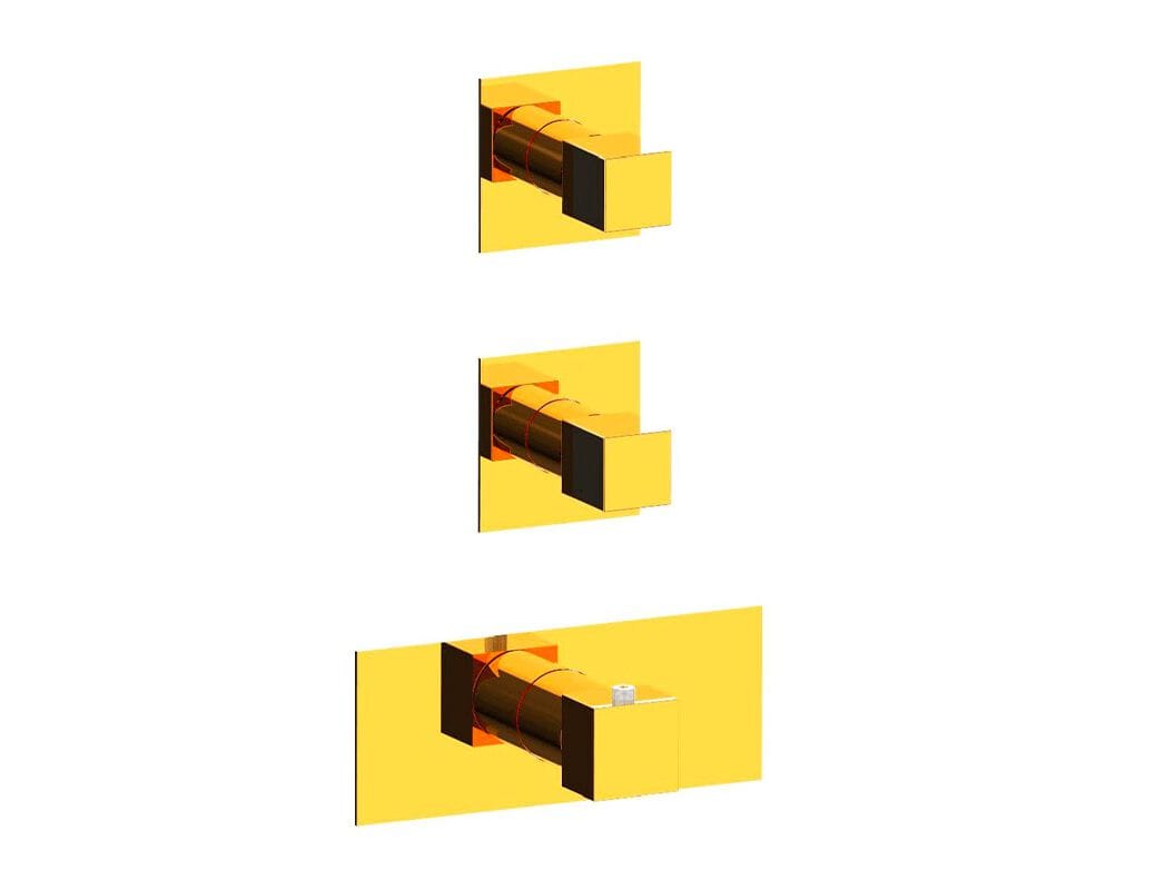 Термостатический встраиваемый смеситель для душа с 3 отверстиями Rubinetterie Frattini отдельная эстетика ARCH-00053901