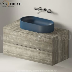 Flaminia BOX Настенная тумба для раковины 105 см с 2-мя ящиками BX839.WE