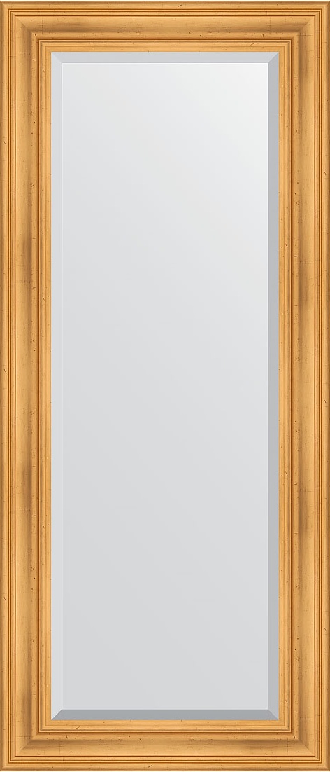 BY 3548 Зеркало с фацетом в багетной раме - травленое золото 99 mm EVOFORM Exclusive