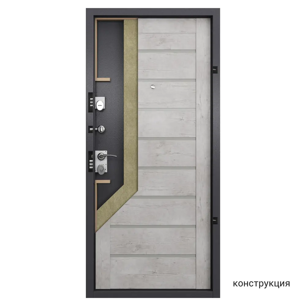 Дверь входная металлическая Страйд Тиволи 950 мм правая цвет серый TOREX STLM-2048223 - Вид №13