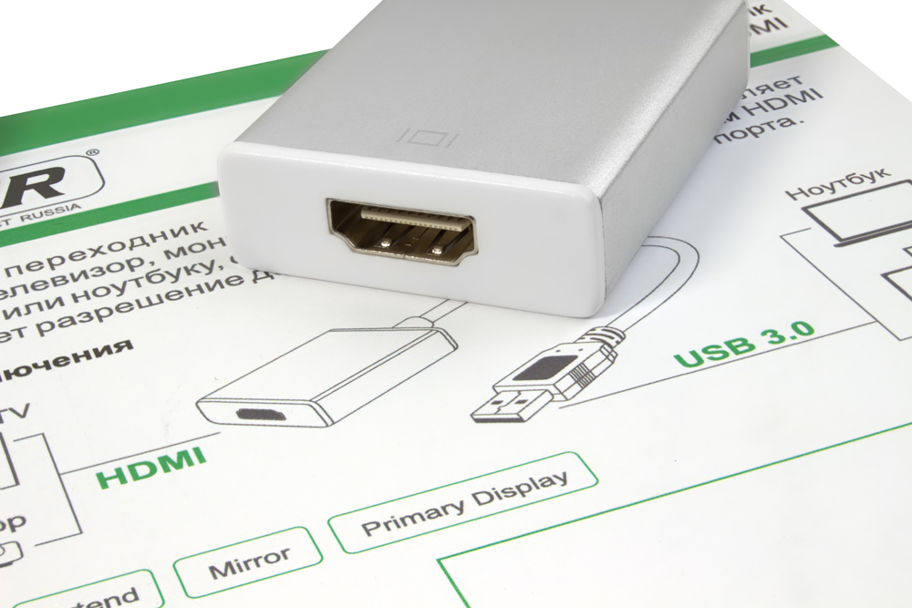 GCR-U32HD2 конвертер-переходник usb 3.0 am -> hdmi 19f серия greenline Greenconnect Santreyd  - Вид №5