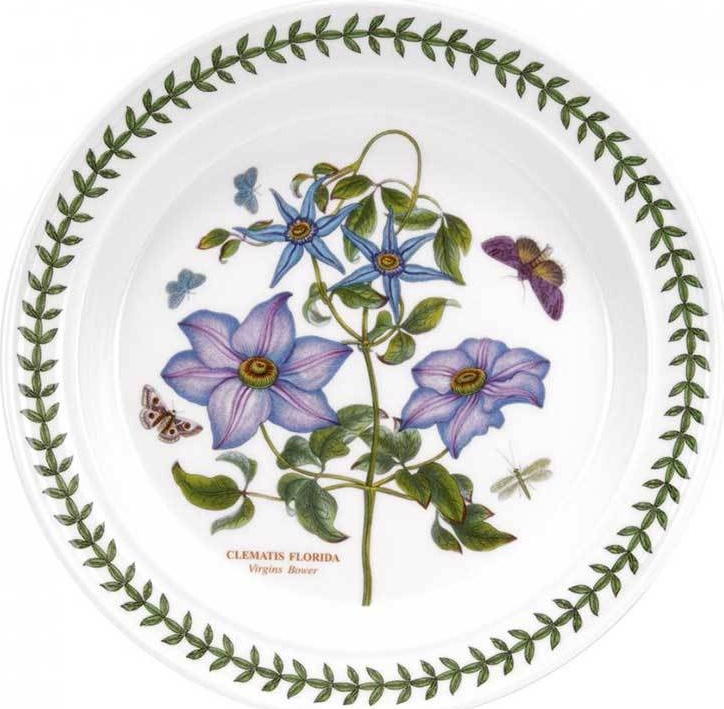 10568396 Portmeirion Тарелка обеденная Portmeirion Ботанический сад.Клематис 25см, фарфор Фарфор 