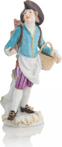 93301 Meissen Фигурка 15,5см "Продавец устриц" "Парижские торговцы" Фарфор