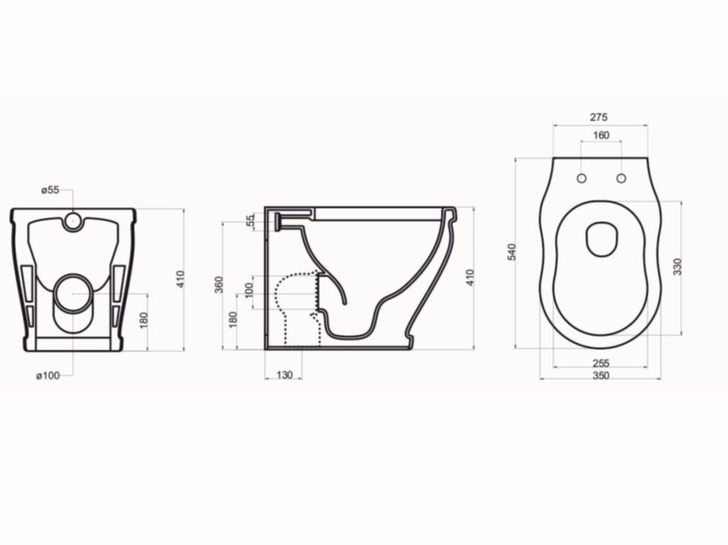 Напольный керамический туалет GSG Ceramic Design ARCH-00124977 - Вид №3
