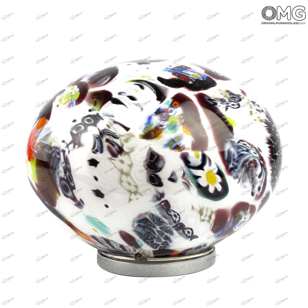 3944 ORIGINALMURANOGLASS Настольная лампа Чёрный Камень из муранского стекла - OMG 16 см 
