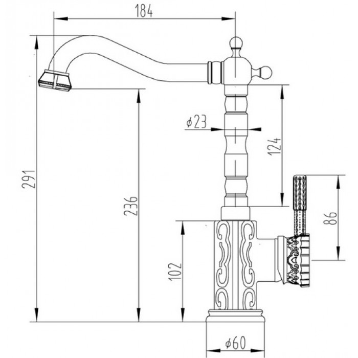 Zorg A 107K-BR Смеситель для кухни Zorg  - Вид №2