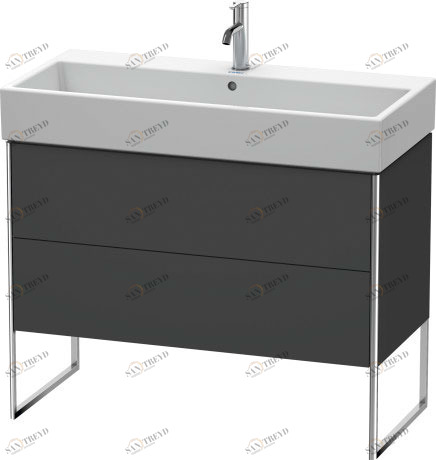 XS447604949 Тумбочка напольная XSquare #XS4476 984 x 460 мм Графит матовый, декор Duravit