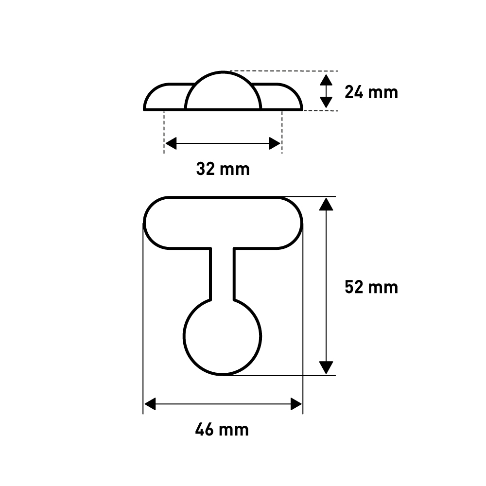 Мебельная ручка  Капля, 52x46x24, никель LJPS0183 Public Steel Россия  - Вид №5