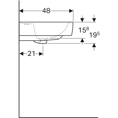 222260000 Раковина Geberit Renova Plan Geberit  - Вид №16