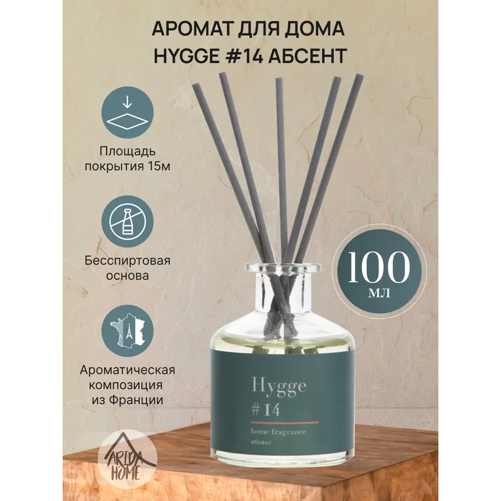 Аромадиффузор ARIDA HOME Hygge #14 с абсентовой композицией 89144903 STLM-0079082 - Вид №1