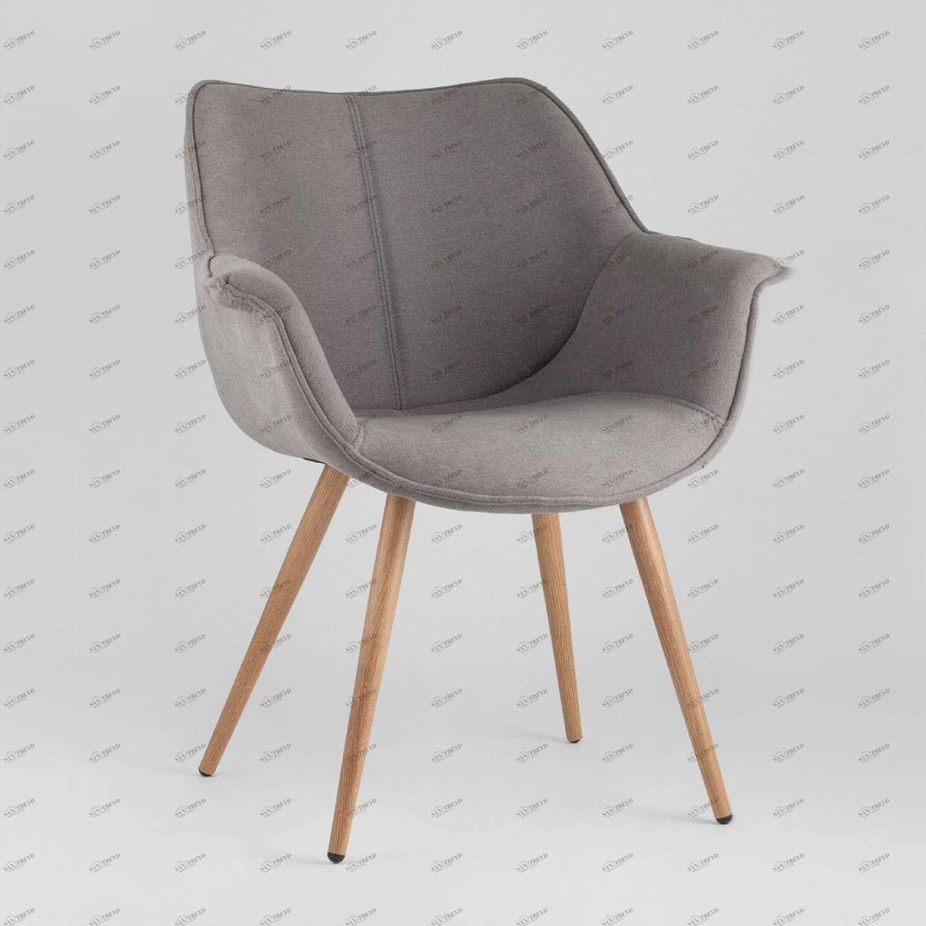 Стул с подлокотниками мягкий серый "Джулиан" STOOL GROUP ДИЗАЙНЕРСКИЕ 00-3881964 Серый 