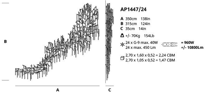 Serip Бра из бронзы ручной работы Glamour Ap1447/24 - Вид №1