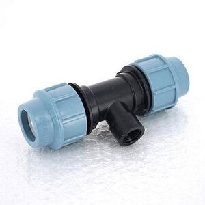 Тройник обжим-В 25 x 3/4" для труб ПНД UNIDELTA