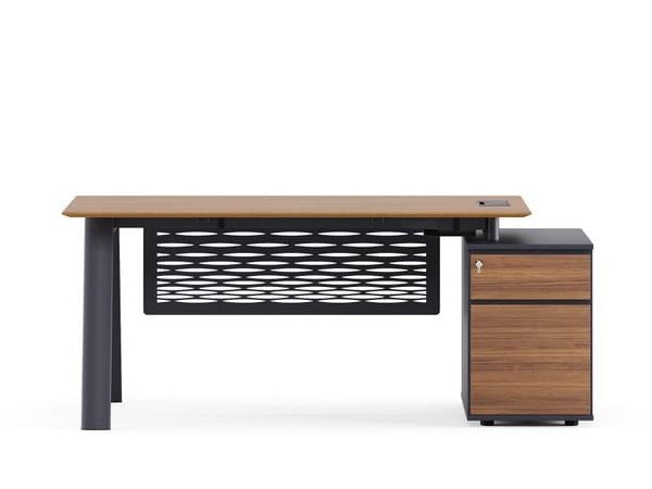 Деревянный прямоугольный рабочий стол с ящиками Ersa Yoka ARCH-00068886 - Вид №1