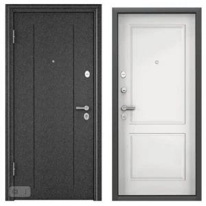 92036339 Входная дверь Torex Flat-L левый 207x95см цвет черный шелк/белый STLM-1442022