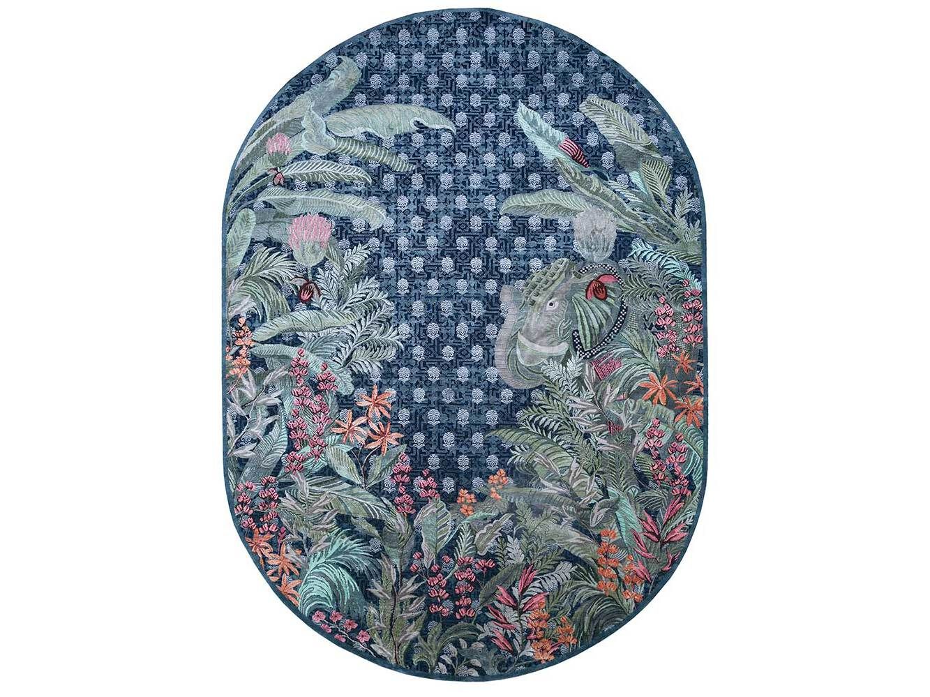 Овальный шерстяной ковер ручной работы Jaipur Rugs Inde Rose - Переплетение природы и наследия ARCH-00098663 - Вид №1